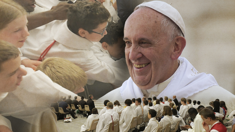 50,000 Altar Servers Met Pope Francis in Rome for 13th International Pilgrimage