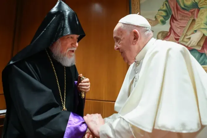 Armenian Church leader, Pope Francis meet at Vatican