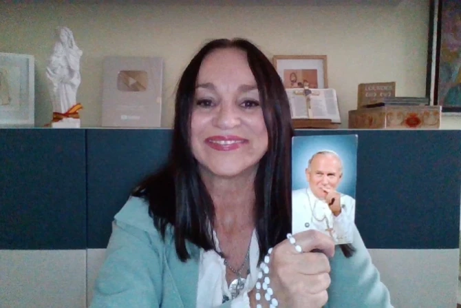An atheist for 35 years, she reencountered God at the tomb of St. John Paul II