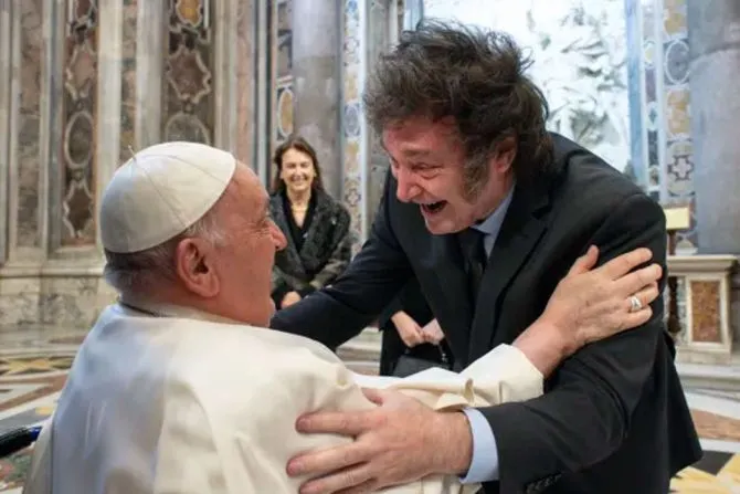 What did Milei and Pope Francis say to each other at the canonization of Mama Antula?
