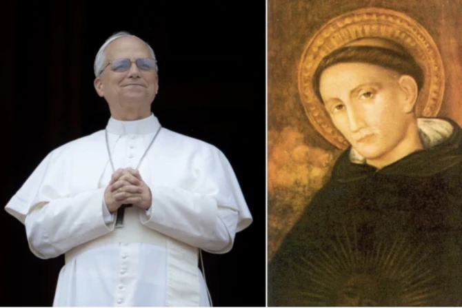 Who is the patron saint of Pope Leo XIV’s final vows?