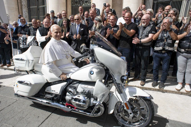 Jesus Bikers rev up support for charity with motorcycle for Pope Leo XIV