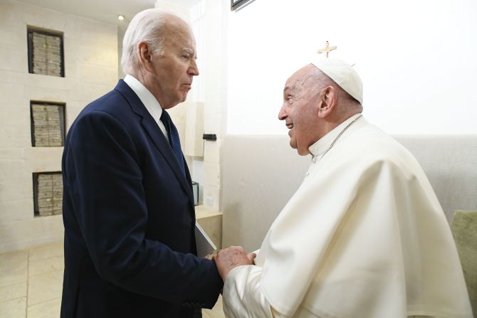 Joe Biden meets with Pope Francis at G7 Summit to discuss foreign policy, climate change