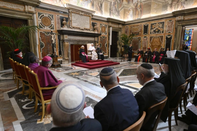 Pope Leo XIV meets with faith leaders at the Vatican, calls for synodality and dialogue